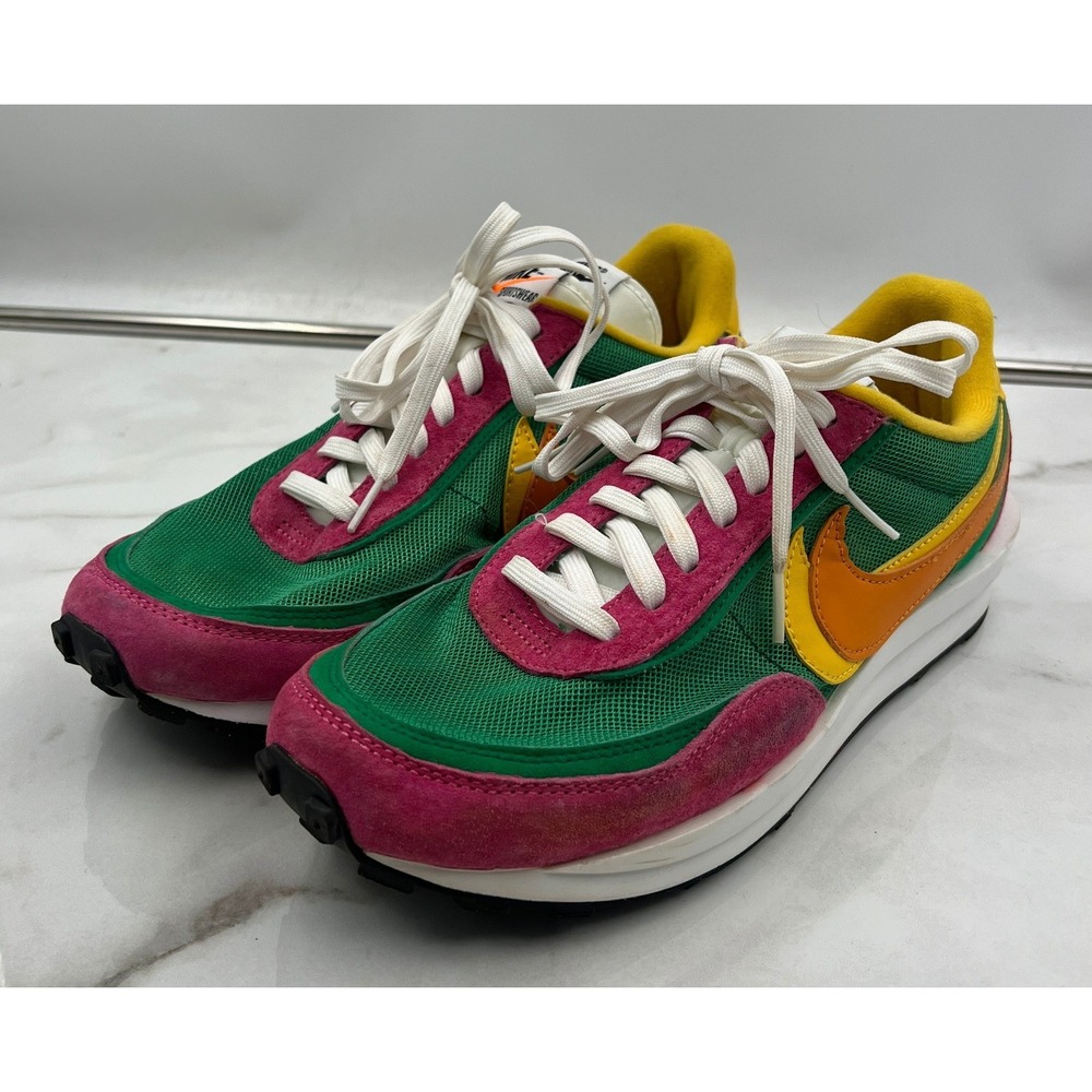 Nike LD Waffle Shoes Mens 10.5 Sacai Pine Green Multi Color Sneakers BV0073-301